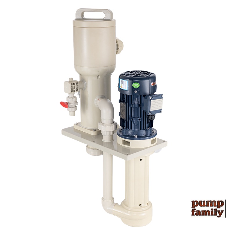 Chemical pump tank filter pump