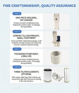 Industrial pump tank vertical filter pump