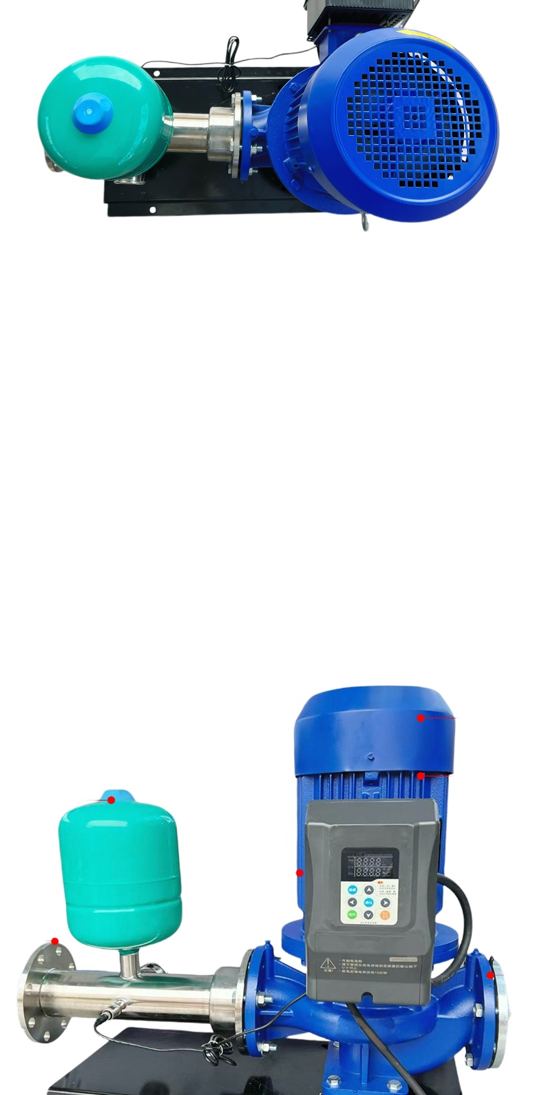 Industrial pumps vertical inline centrifugal pumps